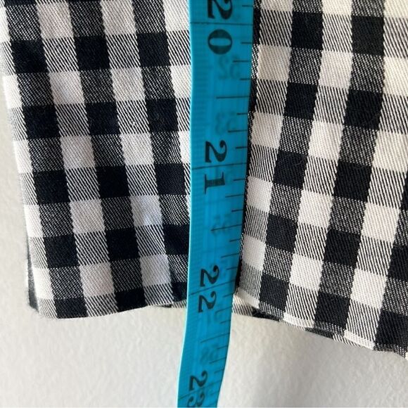 Ann Taylor Black White Checkered Cotton Blend Pants - Picture 11 of 12